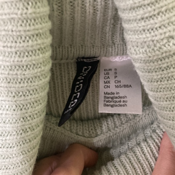 Mint green chunky crop sweater - Picture 6 of 7